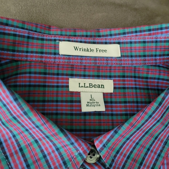 L.L.Bean Wrinkle free top size Large - Picture 5 of 9
